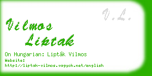 vilmos liptak business card